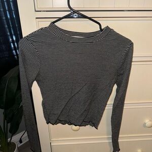 Navy blue and white stripped long sleeve